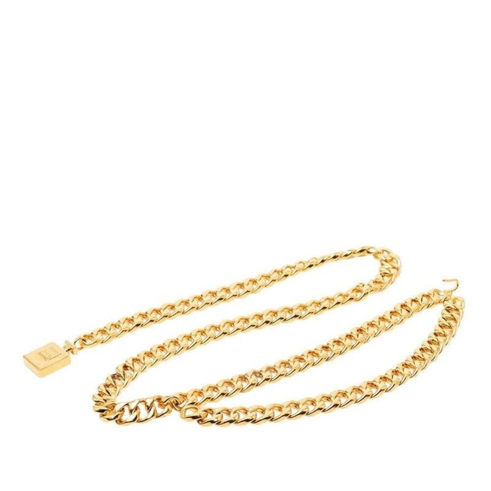 Chanel Perfume Bottle Logo Chain Belt Gold Plated